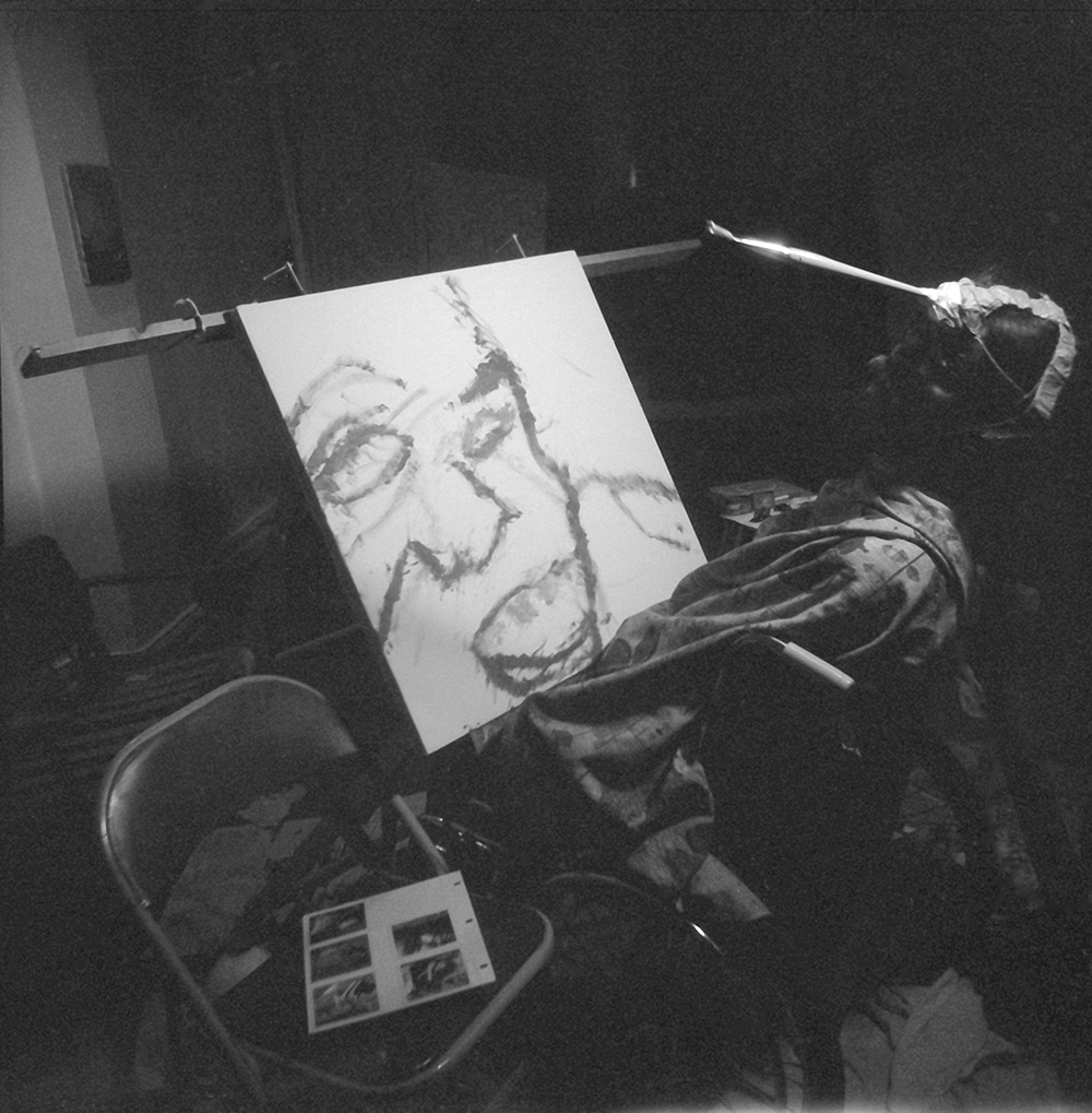 Frank Moore painting in New York City